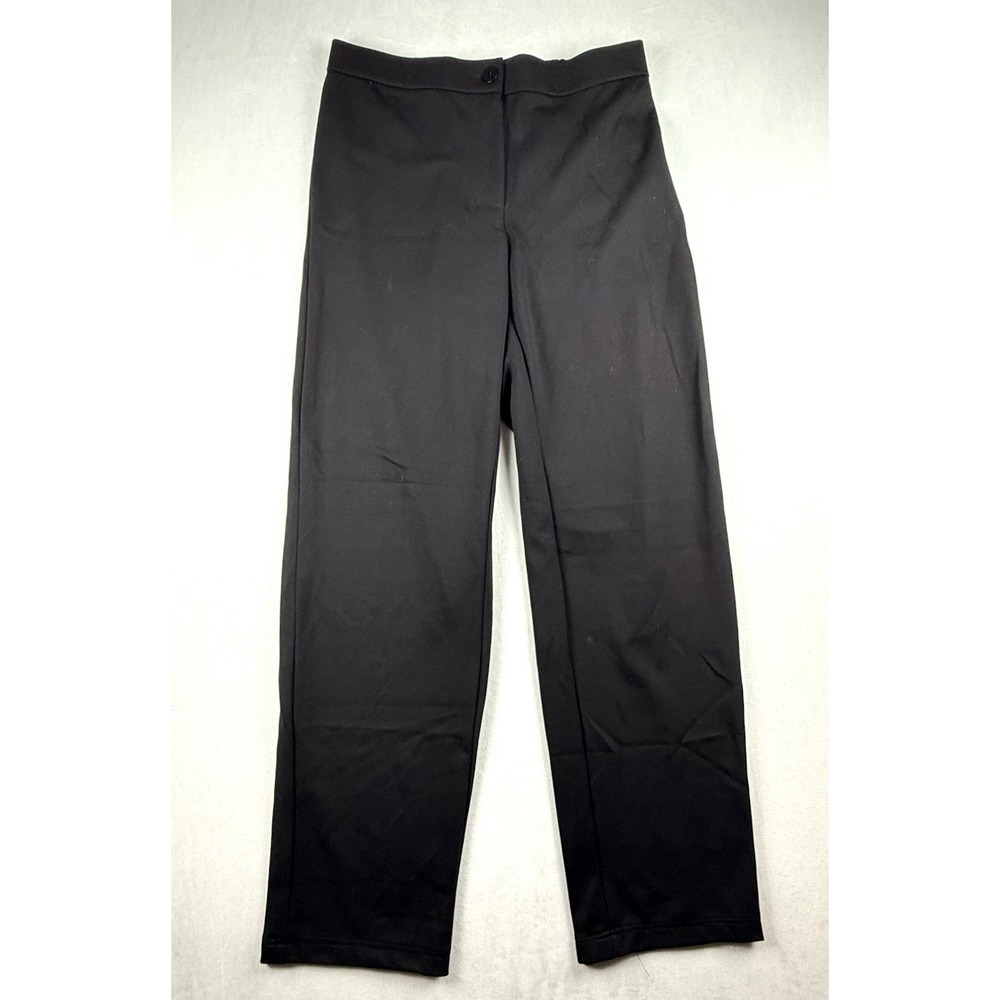 Eileen Fisher Dress Pants S (30x30) Black Elastic Waist Career Office Trousers